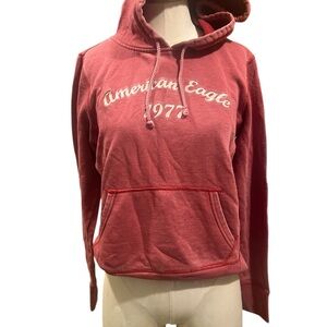 AMERICAN EAGLE OUTFITTERS | WOMENS GRAPHIC HOODED SWEATSHIRT MED